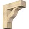 Ekena Millwork Funston Block Rough Sawn Bracket w/ Offset Brace, Douglas Fir, 8"W x 26"D x 26"H BKT0806X26X26FST05RDF - alternate 1